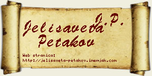 Jelisaveta Petakov vizit kartica